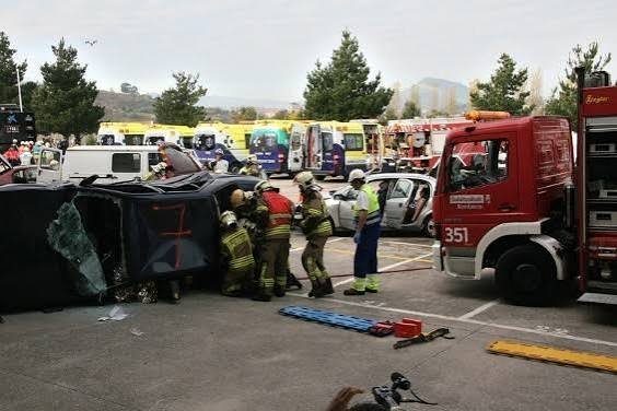 Equipos de emergencia en un incidente con múltiples víctimas